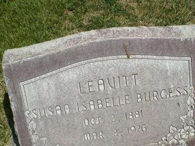 Susan Isabelle Burgess Leavitt on Sysoon