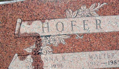 Susanna K. (Hofer) Hofer on Sysoon