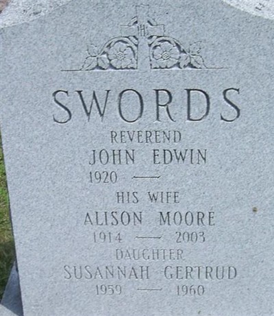 Susannah Gertrud Swords on Sysoon