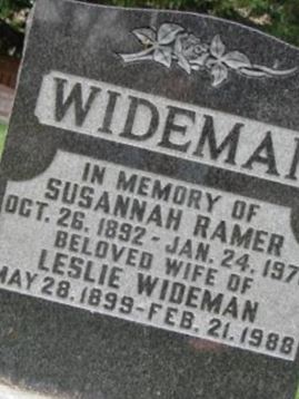 Susannah Ramer Wideman on Sysoon