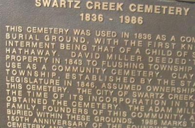 Swartz Creek Cemetery on Sysoon