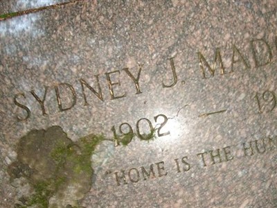 Sydney J Madge on Sysoon