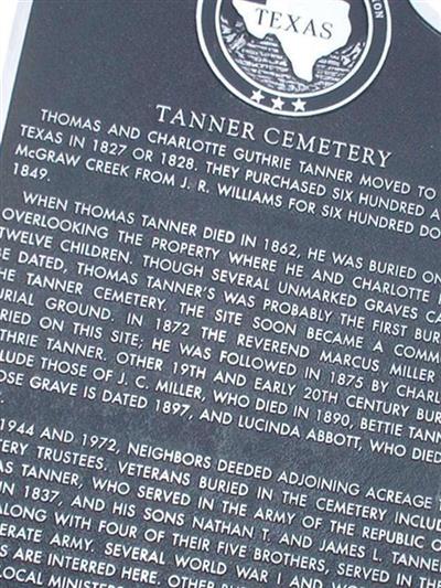 Tanner Cemetery on Sysoon