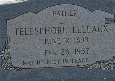 Telesphore LeLeaux on Sysoon