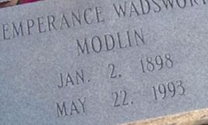Temperance Wadsworth Modlin on Sysoon