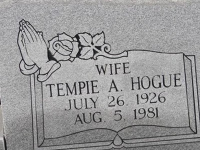 Tempie A. Hogue Ford on Sysoon