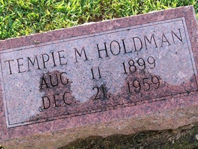 Tempie M. Hickman Holdman on Sysoon