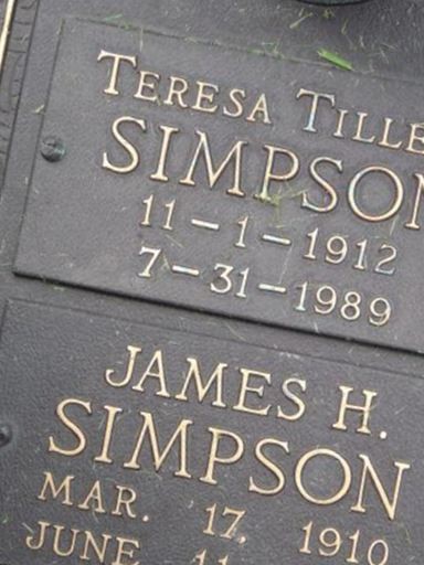 Teresa Tillett Simpson on Sysoon