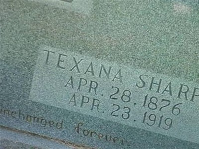 Texana Sharpe Reece on Sysoon