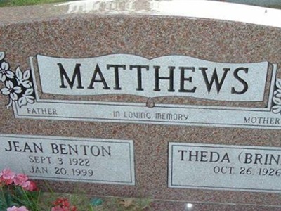 Theda Brinkley Matthews on Sysoon