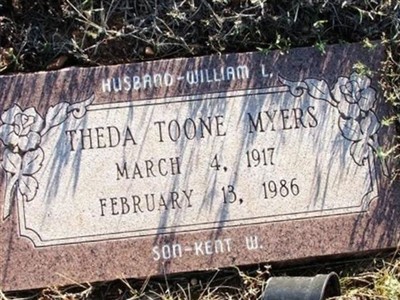 Theda Toone Myers on Sysoon