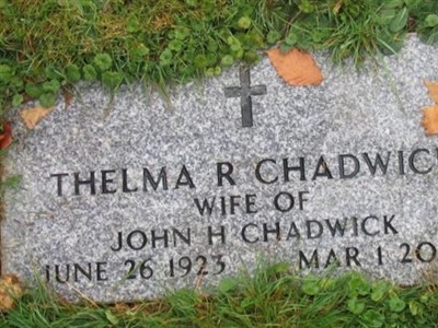 Thelma Gwyneth Reed Chadwick on Sysoon