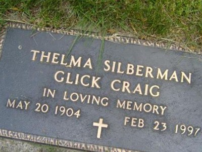 Thelma Silberman Glick Craig on Sysoon