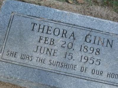 Theora Newton Looney Ginn on Sysoon