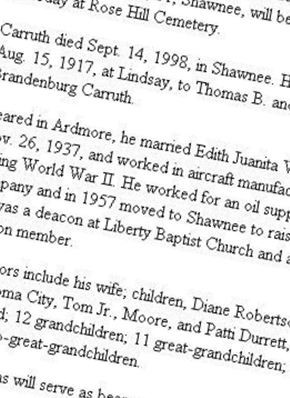 Thomas Brandon Carruth, Sr on Sysoon