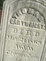 Thomas Cartwright, Find a grave on Sysoon Thomas Cartwright on Sysoon
