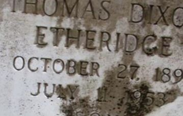 Thomas Dixon Etheridge on Sysoon
