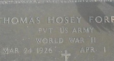 Thomas Hosey Forrest on Sysoon