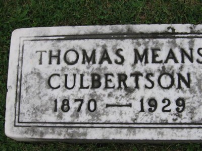 Thomas Means Culbertson on Sysoon