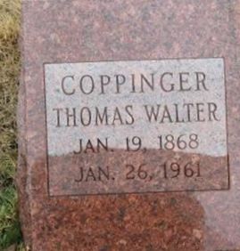 Thomas Walter Coppinger on Sysoon