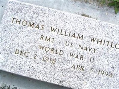Thomas William Whitlock on Sysoon