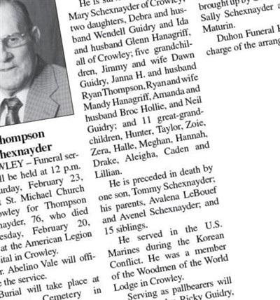 Thompson Schexnayder on Sysoon