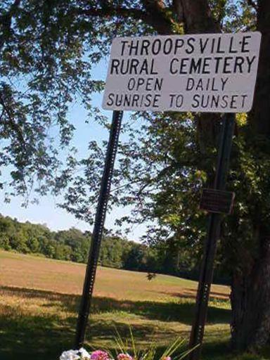 Throopsville Rural Cemetery on Sysoon