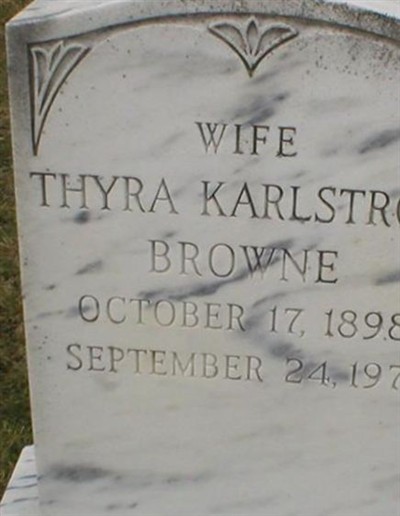 Thyra Karlstrom Browne on Sysoon
