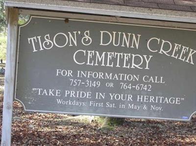 Tisons Dunn Creek Cemetery on Sysoon