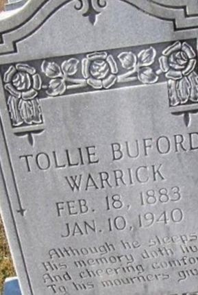 Tollie Buford Warrick on Sysoon