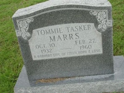 Tommie Tasker Marrs on Sysoon