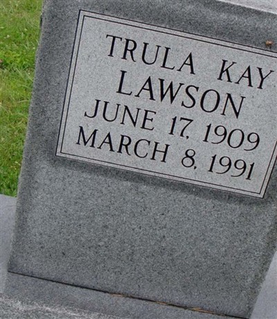 Trula Kay Lawson on Sysoon