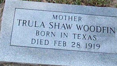 Trula Shaw Woodfin on Sysoon