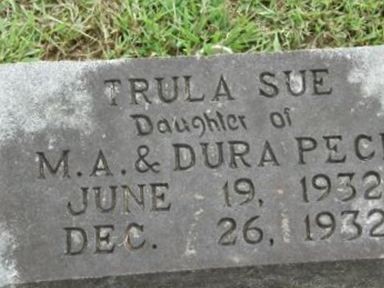 Trula Sue Peck on Sysoon