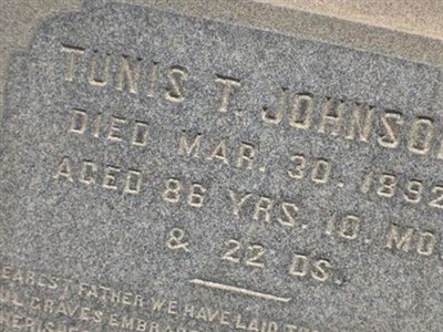 Tunis T. Johnson on Sysoon