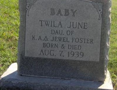 Twila June Foster on Sysoon