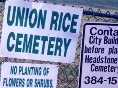 Union Rice Cemetery on Sysoon