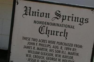 Union Springs Cemetery on Sysoon