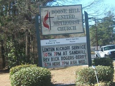 Boone Hill United Methodist Church Cemetery on Sysoon