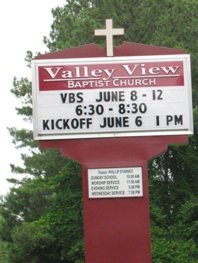 Valley View Baptist Church Cemetery on Sysoon