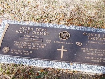 Velda Faye Gillit Wright on Sysoon