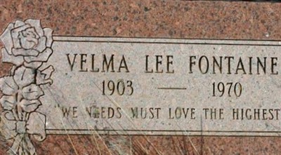 Velma Lee Fontaine on Sysoon