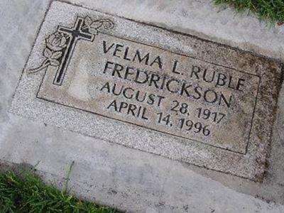 Velma Lola Wommack Fredrickson Ruble on Sysoon