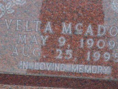 Velta Mae McAdoo on Sysoon