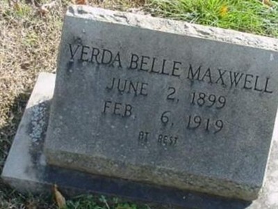 Verda Belle Maxwell on Sysoon
