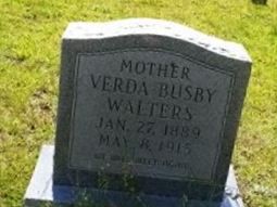 Verda Busby Walters on Sysoon