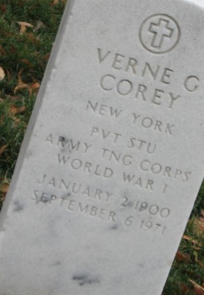 Verne Gilbert Corey on Sysoon
