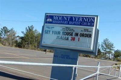 Mount Vernon Missionary Baptist Church Cemetery on Sysoon