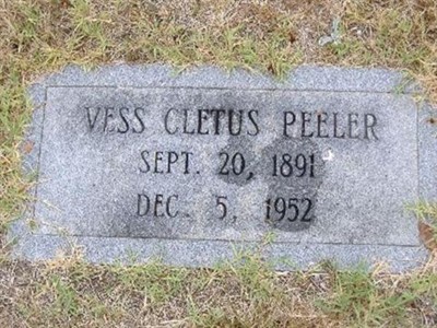 Vess Cletus Peeler on Sysoon
