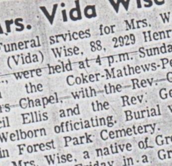 Vida Swift Wise on Sysoon